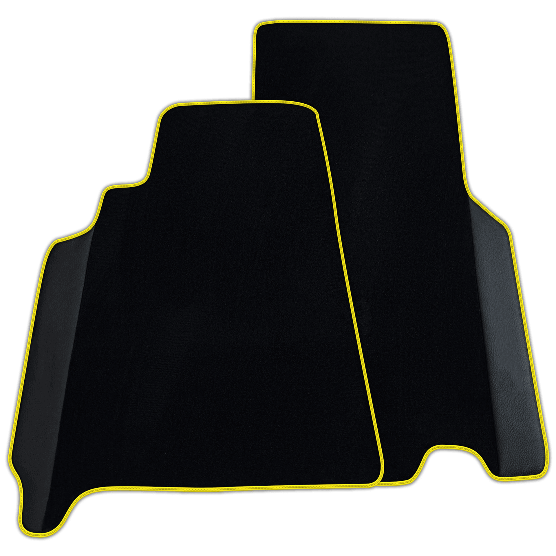 Custom Black Floor Mats for Ferrari 550 Maranello (1996-2002) with Leather