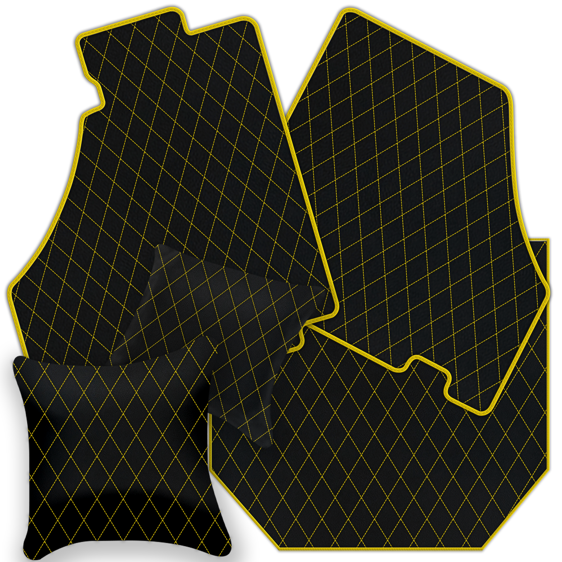 Beige Floor Mats For Ferrari 360 Modena 1999-2005 With Alcantara Leather - AutoWin