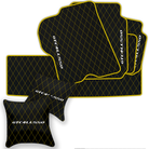 Luxury Black Leather Floor Mats for Ferrari Roma (2021-2024)