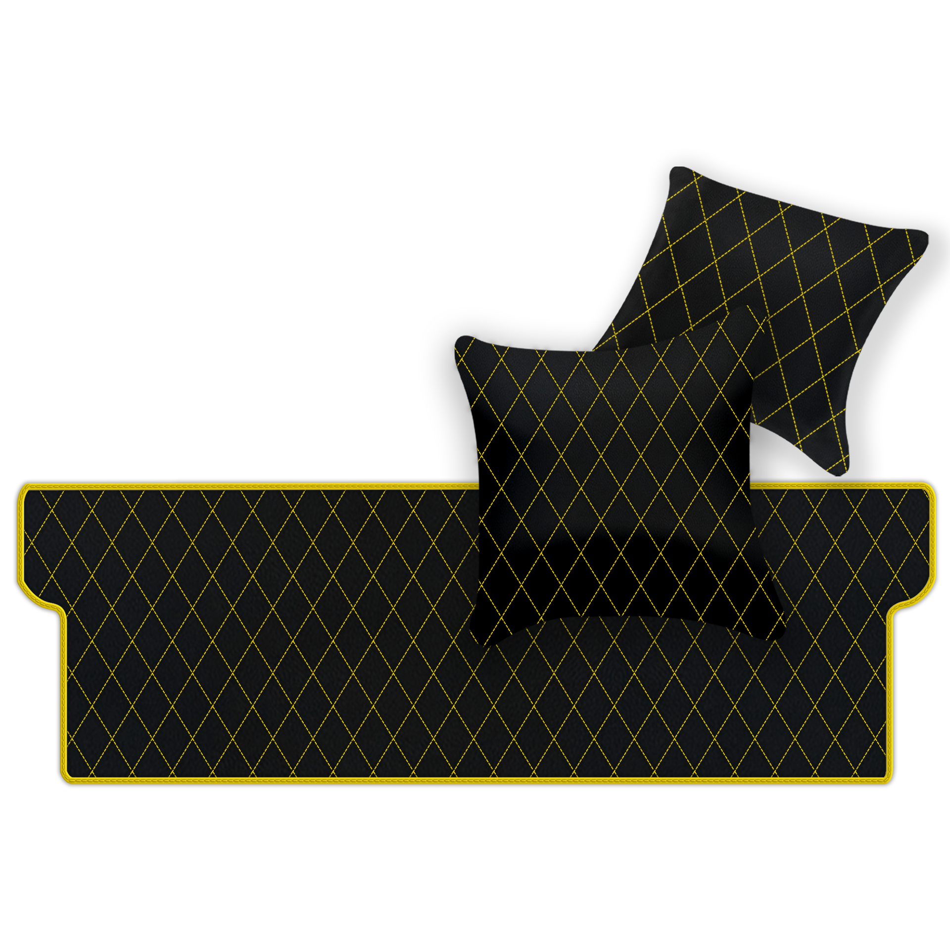 Premium Black Leather Floor Mats for Ferrari Testarossa (1984-1996)