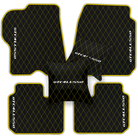 Luxury Black Leather Floor Mats for Ferrari Roma (2021-2024)