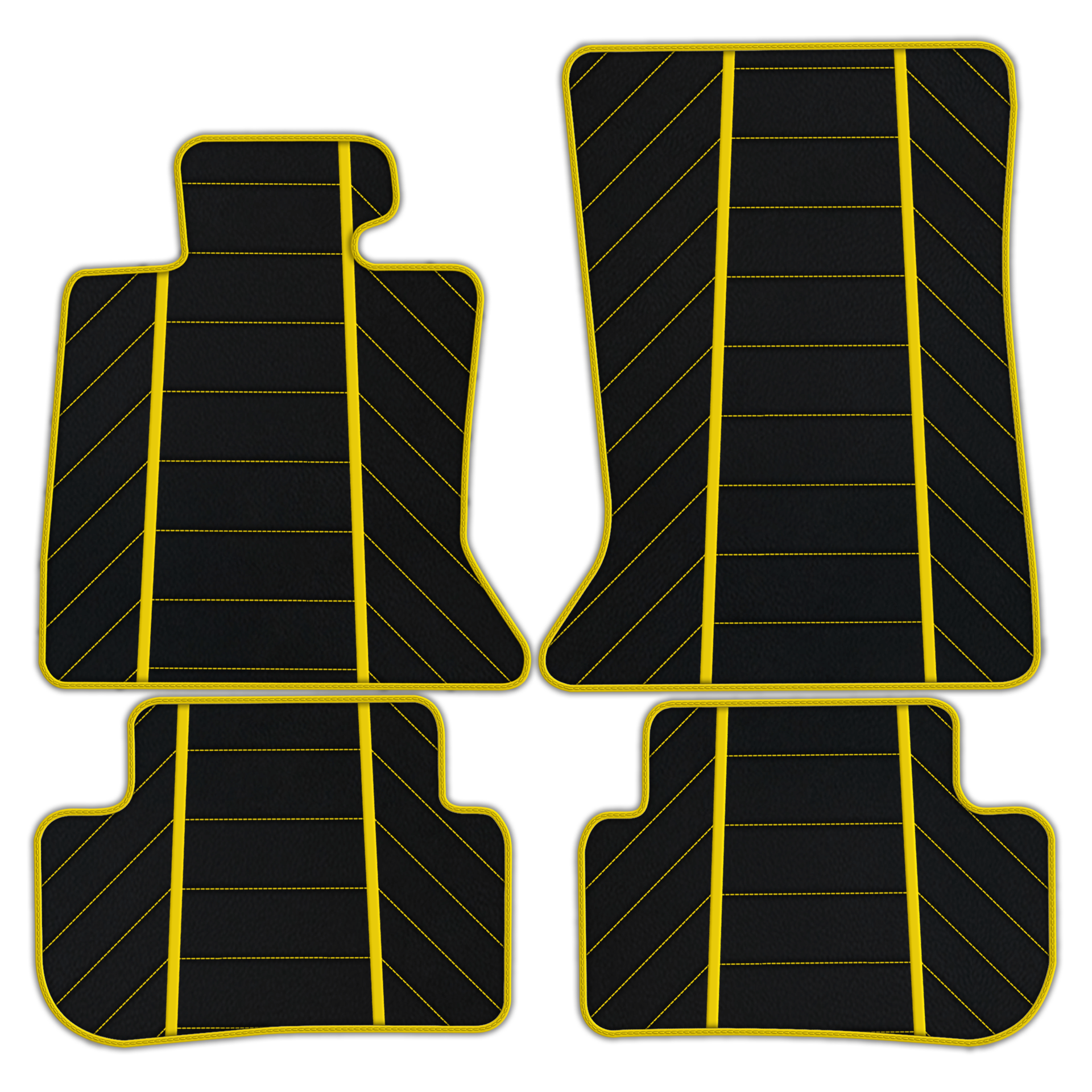 Premium Black Leather Floor Mats for Ferrari California | Full Set