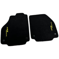 Alcantara Black Floor Mats For Ferrari 458 Italia (2009-2015) Yellow - AutoWin