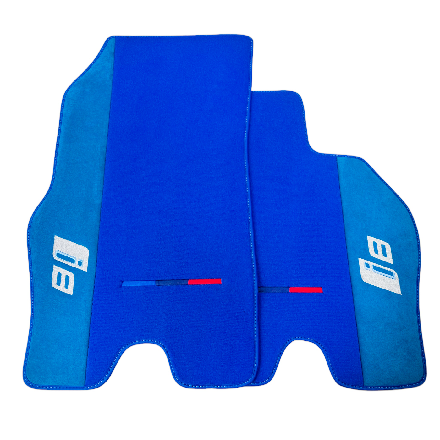Blue Floor Mats for BMW i8 Series L12 L15 with M Package with Alcantara