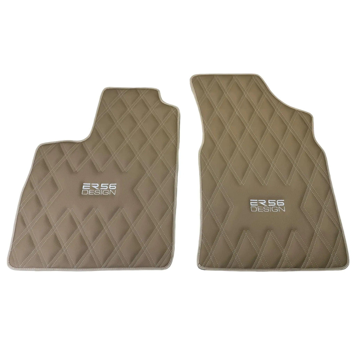 Beige Floor Mats for Bentley Continental GT (2003–2011) with Leather | ER56 Design - AutoWin