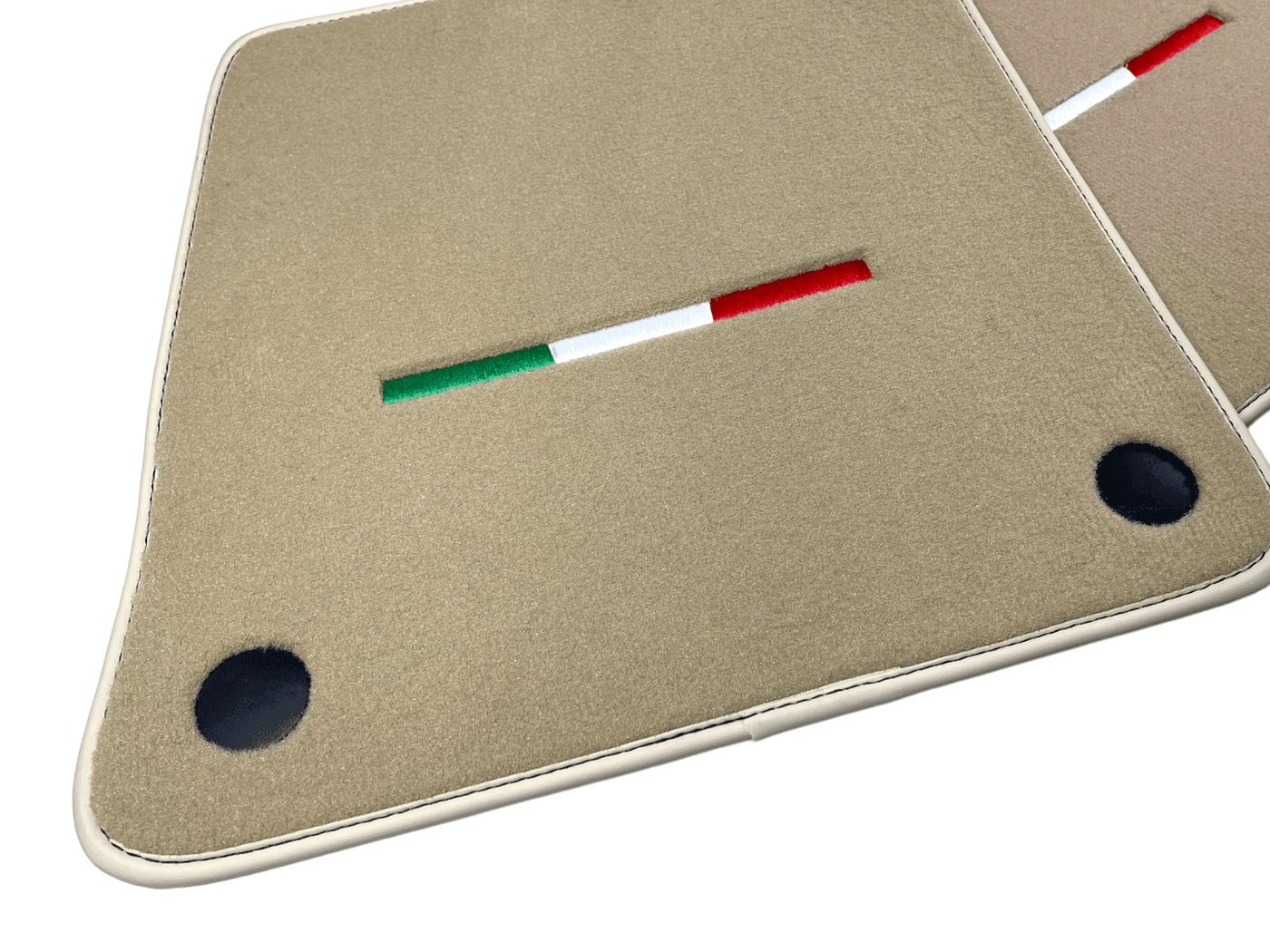 Beige Floor Mats For Ferrari 612 Scaglietti 2005-2011 Italian Edition - AutoWin