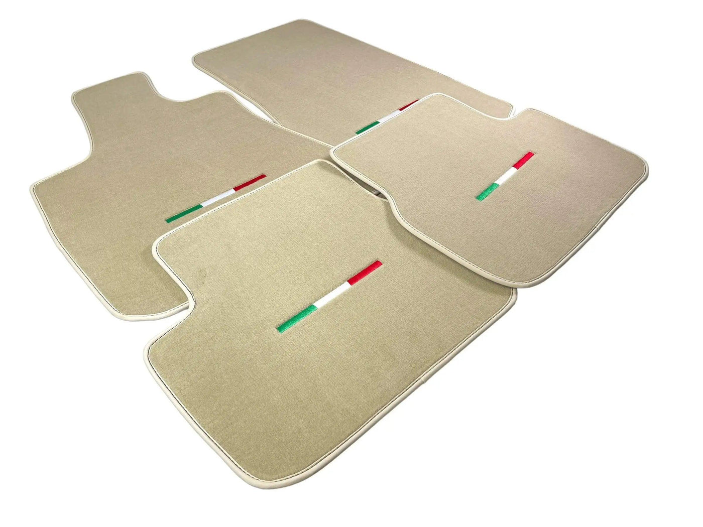 Beige Floor Mats For Maserati Coupé (2001-2007) Italy Edition - AutoWin