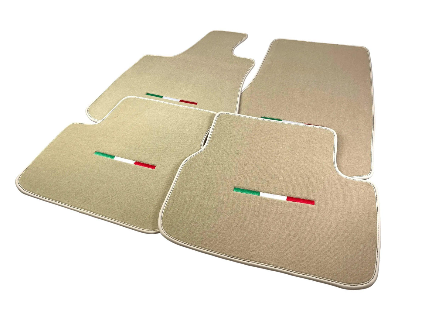 Beige Floor Mats For Maserati Ghibli 2013-2022 Italy Edition - AutoWin