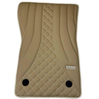 Beige Leather Floor Mats for Mercedes-Benz G Class W461 (1979-2008) ER56 Design - AutoWin