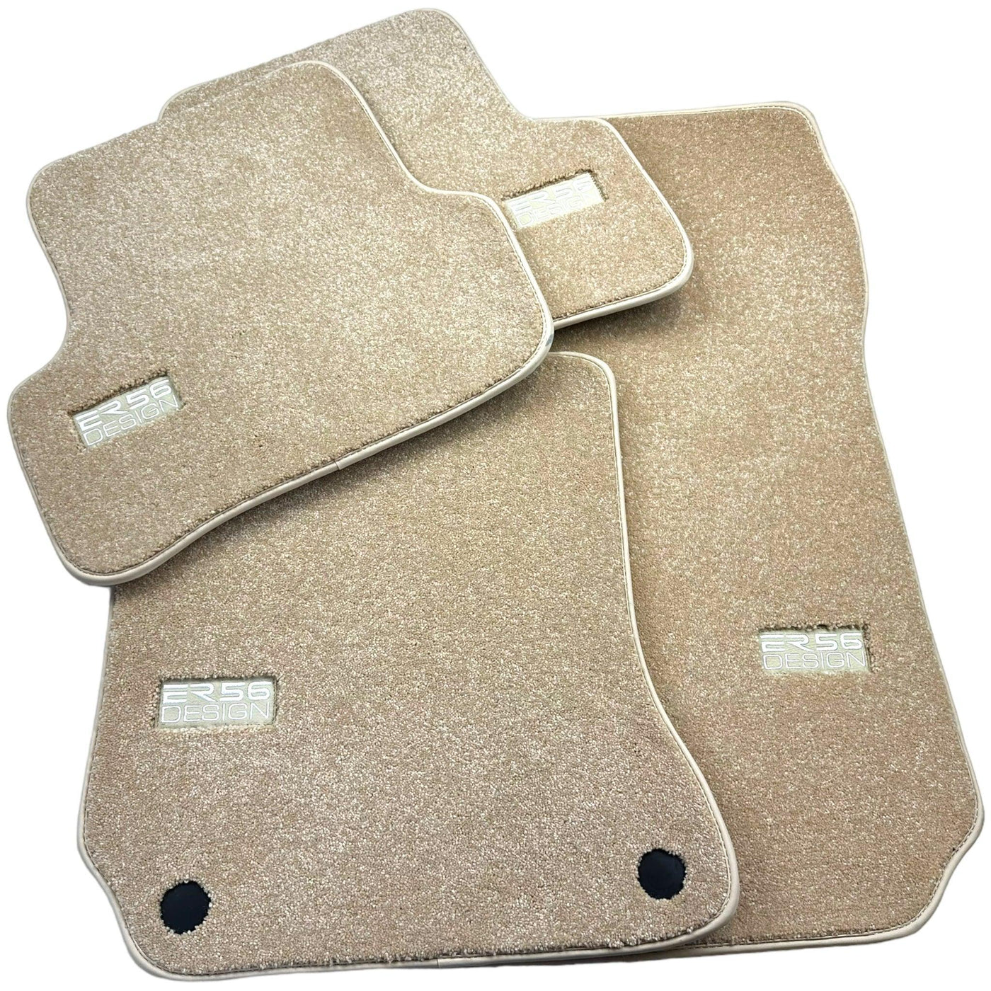 Beige Luxury Floor Mats for Mercedes Benz C-Class S206 Wagon (2021-2023) Hybrid | ER56 Design - AutoWin