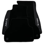 Black Floor Mats for A4 - B9 Avant (2019-2023) | "NO STEPS" Fluorescent Logo - AutoWin