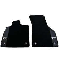 Black Floor Mats for Audi TT MK3 Coupe (2014-2019) with Leather - AutoWin