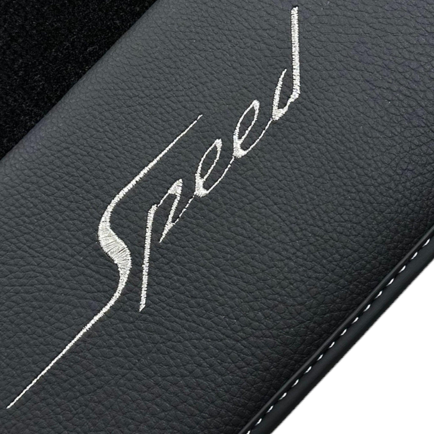 Black Floor Mats For Bentley Bentayga (2015-2023) with Leather - AutoWin