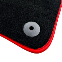 Black Floor Mats for Bentley Bentayga (2015-2023) with Leather | Red Trim - AutoWin