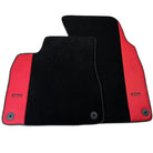 Black Floor Mats for Bentley Bentayga (2015-2023) with Red Leather | ER56 Design - AutoWin