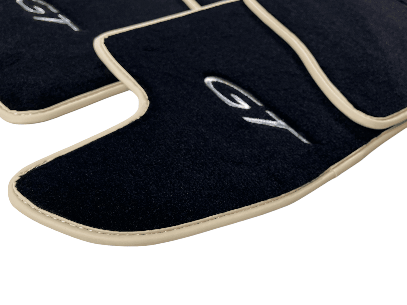 Black Floor Mats For Bentley Continental GT (2011–2018) With Beige Trim - AutoWin