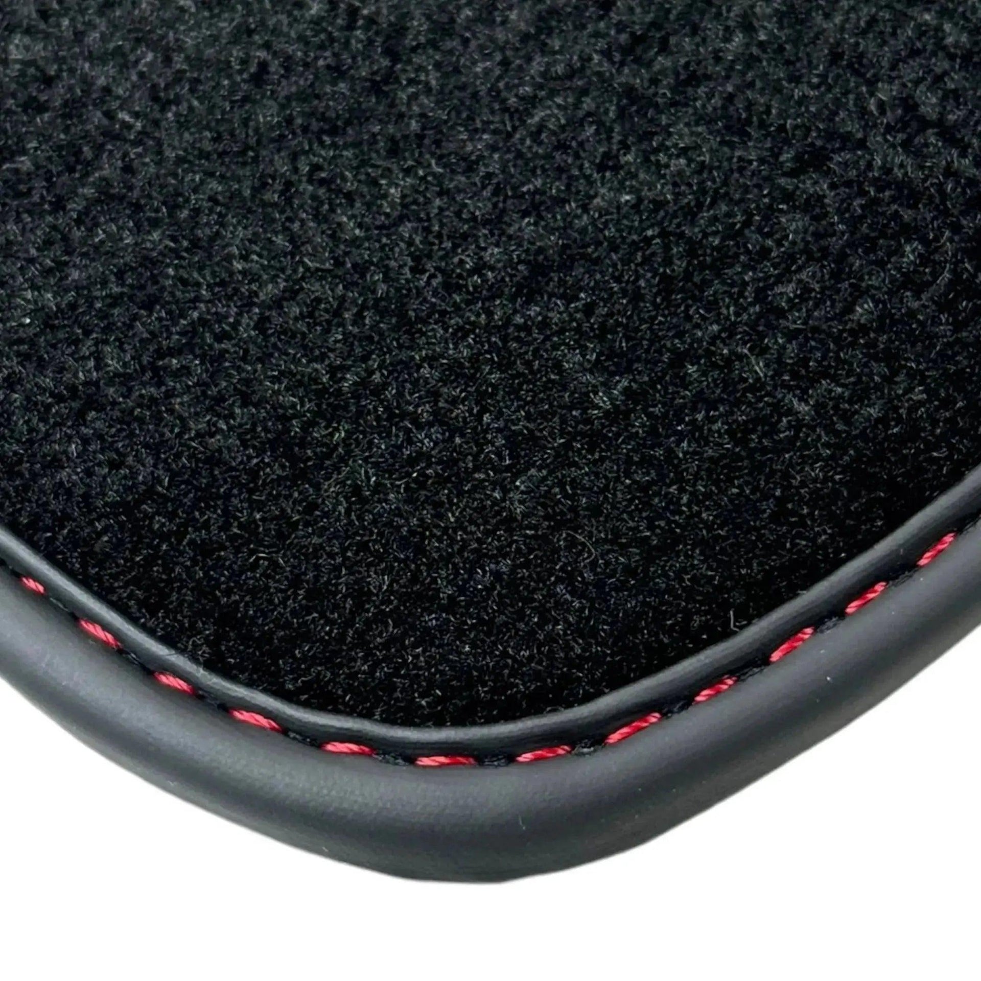 Black Floor Mats for Bentley Continental GTC (2018–2023) with Red Leather | ER56 Design - AutoWin