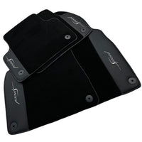 Black Floor Mats For Bentley Flying Spur (2005-2013) with Leather - AutoWin