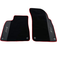 Black Floor Mats for Bentley Flying Spur (2005-2013) with Leather | Red Trim - AutoWin