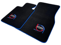 Black Floor Mats For BMW 4 Series G23 Convertible ER56 Design Limited Edition Blue Trim - AutoWin