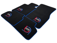 Black Floor Mats For BMW 4 Series G26 Gran Coupe ER56 Design Limited Edition Blue Trim - AutoWin