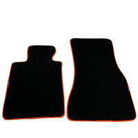 Black Floor Mats For BMW 5 Series G30 | Orange Trim - AutoWin