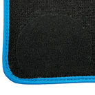 Black Floor Mats For BMW 5 Series G30 | Sky Blue Trim - AutoWin