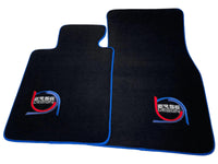 Black Floor Mats For BMW 5 Series G31 Wagon ER56 Design Limited Edition Blue Trim - AutoWin