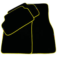 Black Floor Mats For BMW G30 Sedan (2016-2023) | Yellow Trim - AutoWin