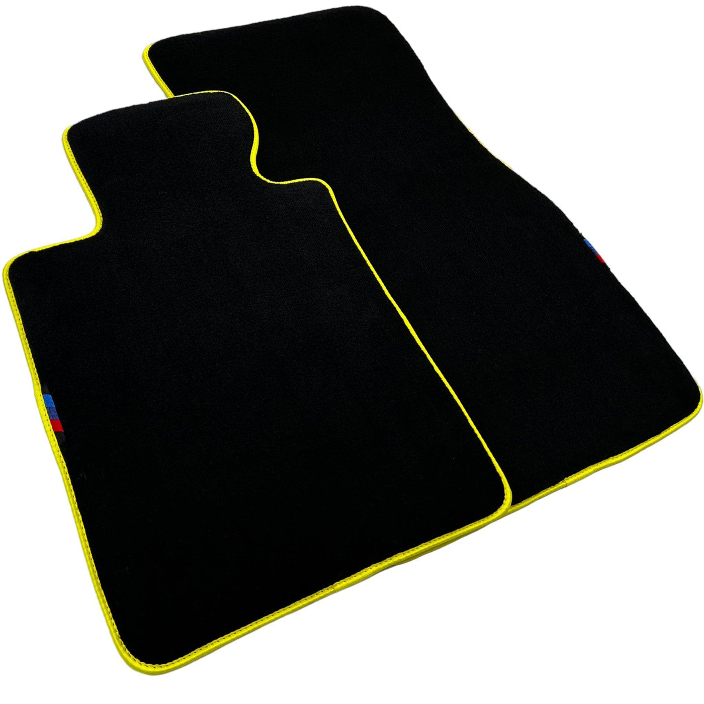Black Floor Mats For BMW G30 Sedan (2016-2023) | Yellow Trim - AutoWin