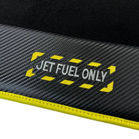 Black Floor Mats For BMW X3M Series F97 | Fighter Jet Edition | Yellow Trim - AutoWin