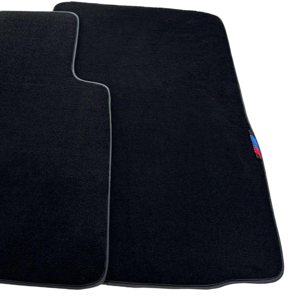 Black Floor Mats For BMW Z4 Series E89 With 3 Color Stripes Tailored Set Perfect Fit - AutoWin