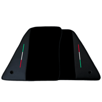 Black Floor Mats for Ferrari SF90 Stradale (2019-2024) with Leather - AutoWin