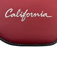 Black Floor Mats for Ferrari California (2008-2014) with Bordeaux Nappa Leather - AutoWin
