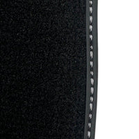 Black Floor Mats for Ferrari F12 Berlinetta (2012-2022) with Red Alcantara Leather - AutoWin