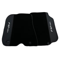 Black Floor Mats for Ferrari F12 TRS (2014) with Leather - AutoWin