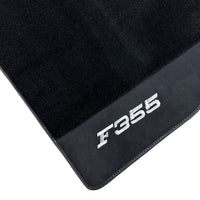 Black Floor Mats For Ferrari F355 1994-1999 With Alcantara Leather - AutoWin