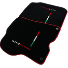 Black Floor Mats For Ferrari GTC4 Lusso (2016-2023) Italian Edition with Red Trim - AutoWin