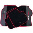 Black Floor Mats for Ferrari GTC4 Lusso with Leather and Red Trim | Right Hand Drive - AutoWin
