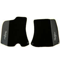 Black Floor Mats For Ferrari Portofino (2018-2023) With Leather and Beige Trim - AutoWin