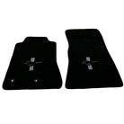 Black Floor Mats For Ford Mustang VI (2015-2023) With Pony - AutoWin
