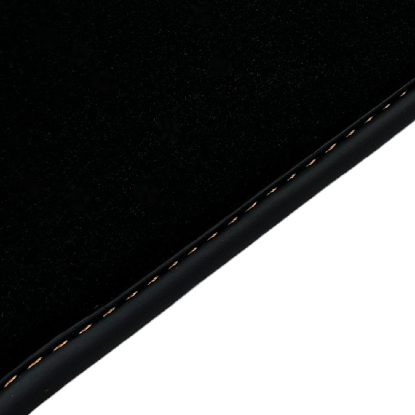 Black Floor Mats for Lamborghini Aventador with Orange (Arancia Mira) Nappa Leather - AutoWin