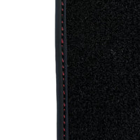 Black Floor Mats for Lamborghini Aventador With Red Leather - AutoWin