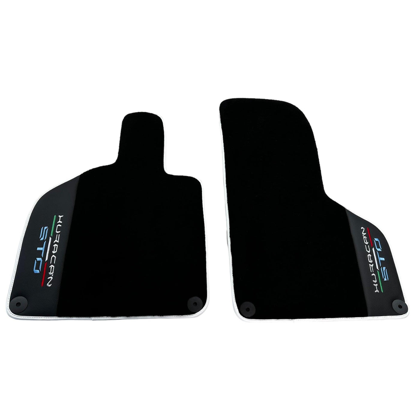 Premium Black Leather Floor Mats for Lamborghini Huracan STO