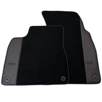 Black Floor Mats for Lamborghini Urus with Dark Brown Leather | ER56 Design - AutoWin