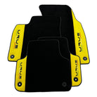 Black Floor Mats For Lamborghini Urus With Yellow Alcantara Leather - AutoWin
