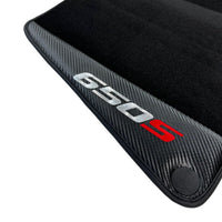 Black Floor Mats For McLaren 650S Black Tailored With Carbon Leather - AutoWin