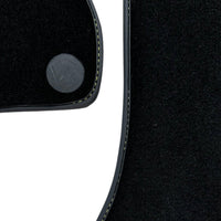 Black Floor Mats For McLaren 650S Black Tailored With Yellow Leather - AutoWin