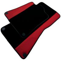 Black Floor Mats for McLaren 750S (2023-2025) with Red Leather