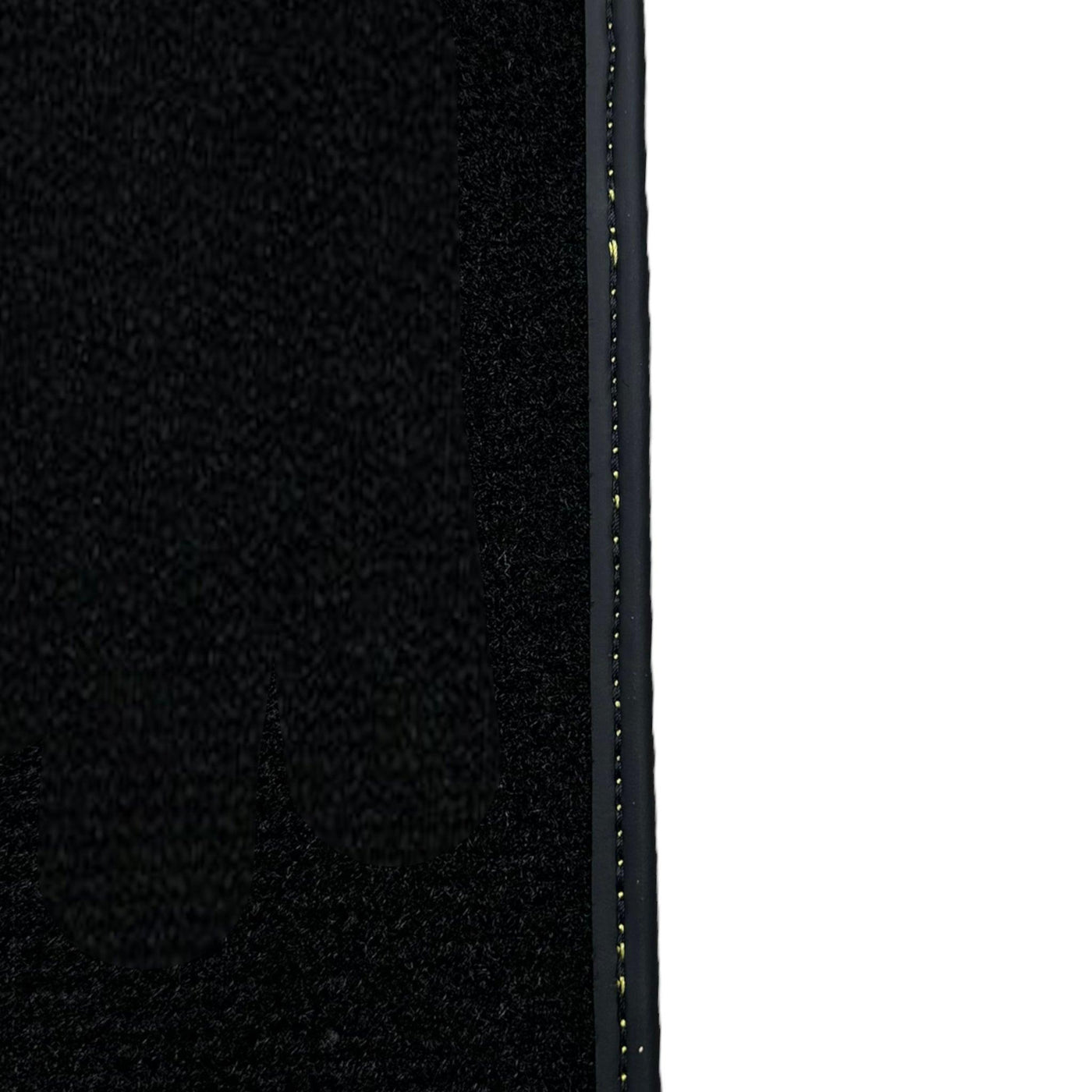 Black Floor Mats For McLaren 720S Year 2017-2021 With Yellow Leather - AutoWin